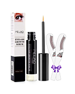 Lash Serum, Quick Eyelash Serum with Eyelash Measuring Card, Lash Growth Serum Boosts Natural Lash Growth for Fuller Longer and Thicker Lashes & Brows Eye Makeup(7.5ml)