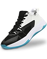 ASHION Mens Basketball Shoes Lightweight Breathable Sneakers Anti Slip Sports Shoes for Running Walking 875 Black White 10