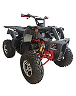 X-PRO 200 Adult ATV with Automatic Transmission w/Reverse, Big 23"/22" Aluminium Rim Wheels! (Black)