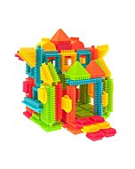 PicassoTiles PTB120 pcs Bristle Shape 3D Interlocking Building Blocks Accessories Tiles Construction Toy Set Learning Playset STEM Toy Set Educational Kit Child Development Preschool Kindergarten Toy