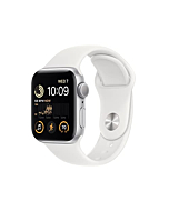 Apple Watch SE (2nd Gen) [GPS 40mm] Smart Watch w/Silver Aluminum Case & White Sport Band - S/M. Fitness & Sleep Tracker, Crash Detection, Heart Rate Monitor, Retina Display, Water Resistant