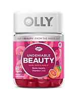 OLLY Undeniable Beauty Gummy, For Hair, Skin, Nails, Biotin, Vitamin C, Keratin, Chewable Supplement, Grapefruit, 30 Day Supply - 60 Count