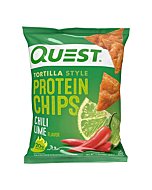 Quest Nutrition Tortilla Style Protein Chips, Chili Lime, Baked, 1.1 Oz, Pack of 12