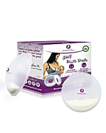 Breast Shell & Milk Catcher for Breastfeeding Relief (2 in 1) Protect Cracked, Sore, Engorged Nipples & Collect Breast Milk Leaks During The Day, While Nursing or Pumping (2 Pack)