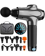 DDVWU Massage Gun - Muscle Massage Gun Deep Tissue, Percussion Massage Gun for Pain Relief, Handheld Massager Electric Portable Quite Massager (Gray)