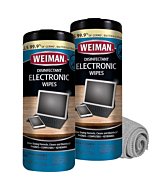 Weiman Electronic & Screen Disinfecting Wipes - Safely Clean and Disinfect Your Phone, Laptop Keyboard, Tablets, Lens Wipes - 30 Count | 2 Pack with MicroFiber Towel Included