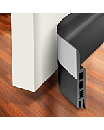 Holikme Door Draft Stopper Under Door Draft Blocker Insulator Door Sweep Weather Stripping Noise Stopper Strong Adhesive 39" Length Black