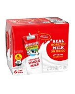 Organic Shelf-Stable Whole Milk boxes, Horizon Whole Milk Single Serve, 8.0 Fl oz (Pack of 6) Bundled with a Betrulight fridge Magnet