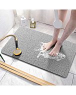 Asvin Soft Textured Bath, Shower, Tub Mat, 24x16 Inch, Phthalate Free, Non Slip Comfort Bathtub Mats with Drain, PVC Loofah Bathroom Mats for Wet Areas, Quick Drying