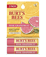 Burt's Bees Lip Balm Stocking Stuffers, Moisturizing Lip Care Christmas Gifts, 100% Natural, Pink Grapefruit with Beeswax & Fruit Extracts (2 Pack)