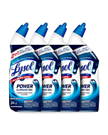 LYSOL Power Toilet Bowl Cleaner Gel, For Cleaning and Disinfecting, Stain Removal, 24 Fl oz (Pack of 4)