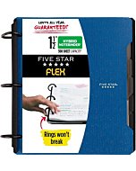 Five Star Flex Hybrid NoteBinder, 1-1/2 Inch Binder with Tabs, Notebook and 3-Ring Binder All-in-One, Blue (29324AD2)