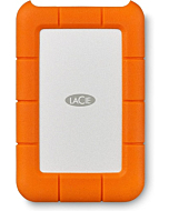 LaCie Rugged Mini 2TB External Hard Drive Portable HDD - USB 3.0 USB 2.0 Compatible, Drop Shock Dust Rain Resistant Shuttle Drive, For Mac And PC Computer (LAC9000298), orange