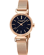 Lola Rose Women's Blue Sandstone Watch with Rose Gold Tone Milanese Steel Band