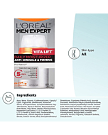 L'Oreal Men Expert Vitalift Anti-Wrinkle & Firming Face Moisturizer with Pro-Retinol, Face Moisturizer for Men, Beard and Skincare for Men, 1.6 oz