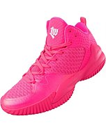 PEAK High Top Mens Basketball Shoes Lou Williams Streetball Master Breathable Non Slip Outdoor Sneakers Cushioning Workout Shoes for Fitness Pink