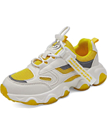 Casbeam Boys Girls Sneakers Kids Lightweight Athletic Running Shoes for Toddler/Little/Big Kids 057 Yellow 31