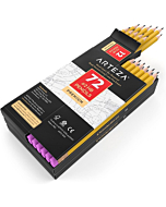 Arteza HB Pencils #2, Pack of 72, Wood-Cased Graphite Pencils in Bulk, Pre-Sharpened, with Latex-Free Erasers, Office & School Supplies for Exams and Classrooms