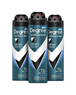 Degree Men Ultrclear Antiperspirant Spray Protects from Deodorant Stains Black + White Instantly Dry Spray Deodorant 3.8 oz 3 Count