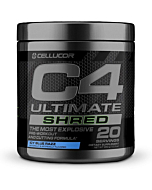 Cellucor C4 Ultimate Shred Pre Workout Powder, Fat Burner for Men & Women, Weight Loss Supplement with Ginger Root Extract, Icy Blue Razz, 20 Servings