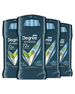 Degree Men Advanced Antiperspirant Deodorant 72-Hour Sweat and Odor Protection Sage and Ocean Mist Deodorant for Men with Motionsense Technology 2.7 oz 4 Count