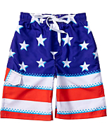 Sloosh Kids Swim Trunk (American Flag) - 2T