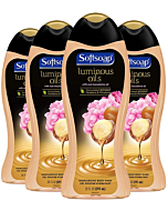 Softsoap Luminous Oils Moisturizing Body Wash Shower Gel for Women, Macadamia Oil and Peony - 20 fluid ounce (4 Pack)