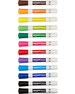 Amazon Basics Low-Odor Chisel Tip Dry Erase White Board Marker, Assorted Colors - Pack of 12