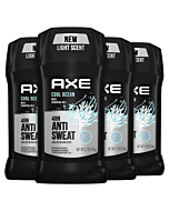 AXE Antiperspirant Deodorant For Men 48 Hour Sweat And Odor Protection For Long Lasting Freshness Cool Ocean Stay Dry For 48H With Men's Deodorant 2.7 oz 4 Count