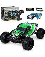 1:10 Scale Brushless RC Cars 65+ km/h Speed - Boys Remote Control Car 4x4 Off Road Monster Truck Electric - All Terrain Waterproof Toys for Kids and Adults -2 Body Shells + Connector for 30+ Mins Play