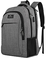 Matein Travel Laptop Backpack, Business Anti Theft Slim Durable Laptops Backpack with USB Charging Port, Water Resistant College School Computer Bag Gifts for Men & Women Fits 15.6 Inch Notebook, Grey