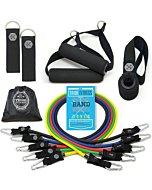 TRIBE Resistance Bands Set and Weights for Exercises I Exercise Bands for Men with Workout Bands, Handles, Door Anchor, Ankle Straps, Carry Bag, Exercise eBook I Resistance Training, Fitness Equipment