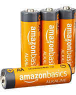 Amazon Basics 4 Pack AA High-Performance Alkaline Batteries, 10-Year Shelf Life