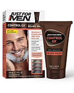 Just For Men Control GX Grey Reducing Beard Wash Shampoo, Gradually Colors Mustache and Beard, Leaves Facial Hair Softer and Fuller, 4 Fl Oz - Pack of 1