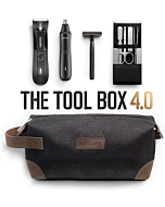 MANSCAPED™ The Tool Box 4.0 Contains: The Lawn Mower™ 4.0 Electric Trimmer, The Weed Whacker™ Nose and Ear Hair Trimmer, The Plow™ 2.0, The Shears™ Four Piece Luxury Nail Kit, The Shed™ Toiletry Bag