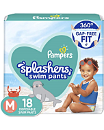 Pampers Splashers Swim Diapers Size M 18 Count