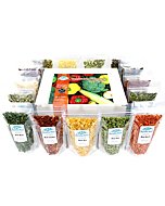 Harmony House Dehydrated Vegetable Sampler – 15 Count Variety Pack, Resealable Zip Pouches, For Cooking, Camping, Emergency Supply and More