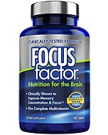 Focus Factor Brain Supplement Multivitamin Improve Memory and Clarity Boost Concentration Neuro Energy Learning Reasoning for Men and Women 180 Tablets