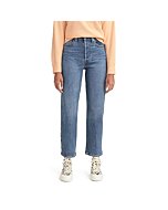 Levi's Women's Ribcage Straight Ankle Jeans, Summer Slide-Light Indigo, 28