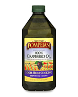 Pompeian 100% Grapeseed Oil, Light and Subtle Flavor, Perfect for High-Heat Cooking, Deep Frying and Baking, 68 FL. OZ.