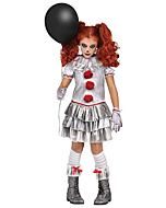 Carnevil Clown Costume for Girls Large