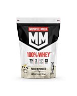 Muscle Milk 100% Whey Protein Powder, Vanilla, 5 Pound, 66 Servings, 25g Protein, 2g Sugar, Low in Fat, NSF Certified for Sport, Energizing Snack, Workout Recovery, Packaging May Vary