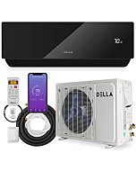 DELLA 18000 BTU Wifi Enabled 17 SEER2 Cools Up to 650 Sq.Ft 208-230V Energy Efficient Mini Split Air Conditioner & Heater Ductless Inverter System, with 1 Ton Heat Pump (JPB Series)