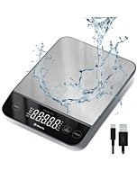 Etekcity Food Kitchen Scale 22lb, Digital Weight Grams and Oz for Weight Loss, Baking and Cooking, 0.05oz/1g Precise Graduation,5 Weight Units, IPX6 Waterproof, USB Rechargeable,304 Stainless Steel