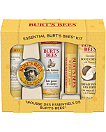 Burt's Bees Christmas Gifts, 5 Stocking Stuffers Products, Everyday Essentials Set - Original Beeswax Lip Balm, Deep Cleansing Cream. Hand Salve, Body Lotion & Foot Cream, Travel Size