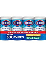 Clorox Disinfecting Wipes Value Pack, Bleach Free Cleaning Wipes, 75 Count Each, Pack of 4