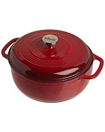 Lodge EC6D43 Enameled Cast Iron Dutch Oven, 6-Quart, Island Spice Red