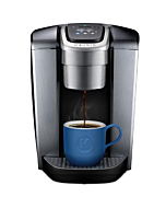 K-Elite Single Serve Coffee Maker in Brushed Silver.