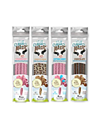 Milk Magic Milk Flavoring Straws, 4-Pack Bundle (16 count), Chocolate, Strawberry, Cotton Candy, Cookies & Cream