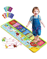 Baby Musical Mats with 25 Music Sounds, Musical Toys Child Floor Piano Keyboard Mat Carpet Animal Blanket Touch Playmat Early Education Toys for Baby Girls Boys Toddlers (1 to 5 Years Old)